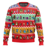 Hooktab Pixel Smash Super Smash Bros Ugly Christmas Sweater