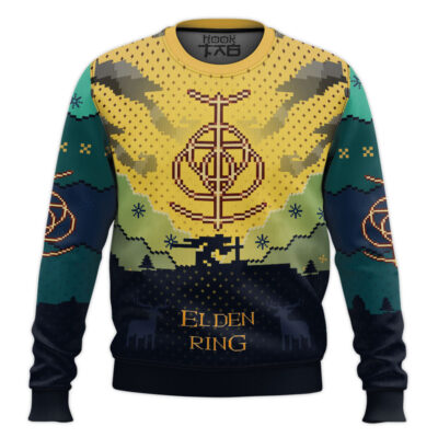Hooktab Pixelart Elden Ring Ugly Christmas Sweater