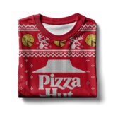 Hooktab Pizza Hut Ugly Christmas Sweater