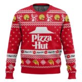 Hooktab Pizza Hut Ugly Christmas Sweater