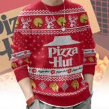 Hooktab Pizza Hut Ugly Christmas Sweater