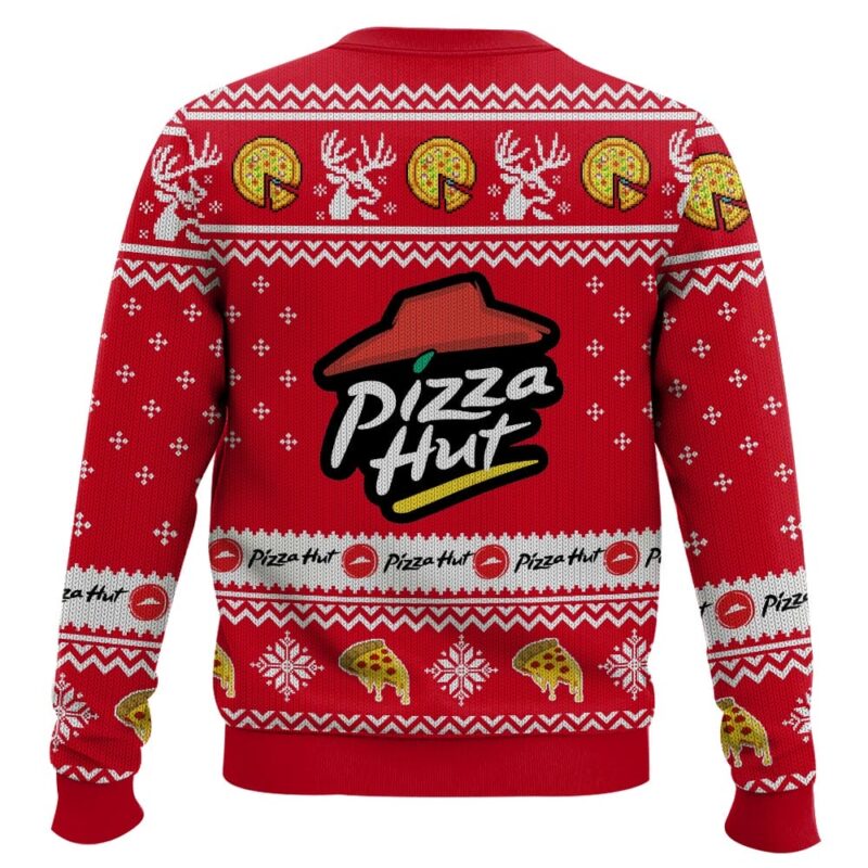 Hooktab Pizza Hut Ugly Christmas Sweater Hooktab Pizza Hut Ugly Christmas Sweater