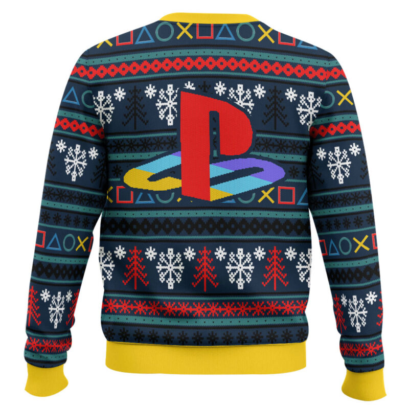 Hooktab Playstation Ugly Christmas Sweater Hooktab Playstation Ugly Christmas Sweater