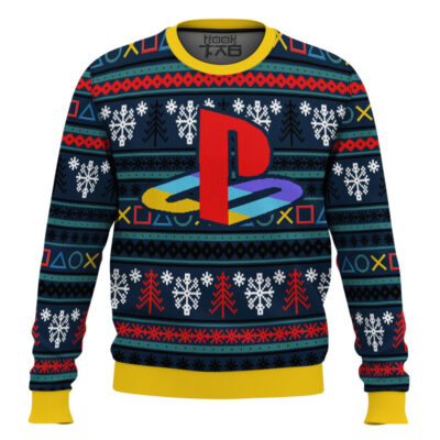 Hooktab Playstation Ugly Christmas Sweater