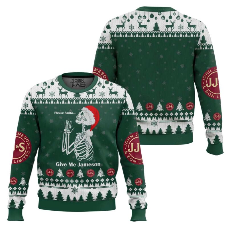Hooktab Please Santa Give Me Jameson Ugly Christmas Sweater Hooktab Please Santa Give Me Jameson Ugly Christmas Sweater