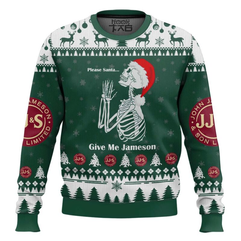 Hooktab Please Santa Give Me Jameson Ugly Christmas Sweater