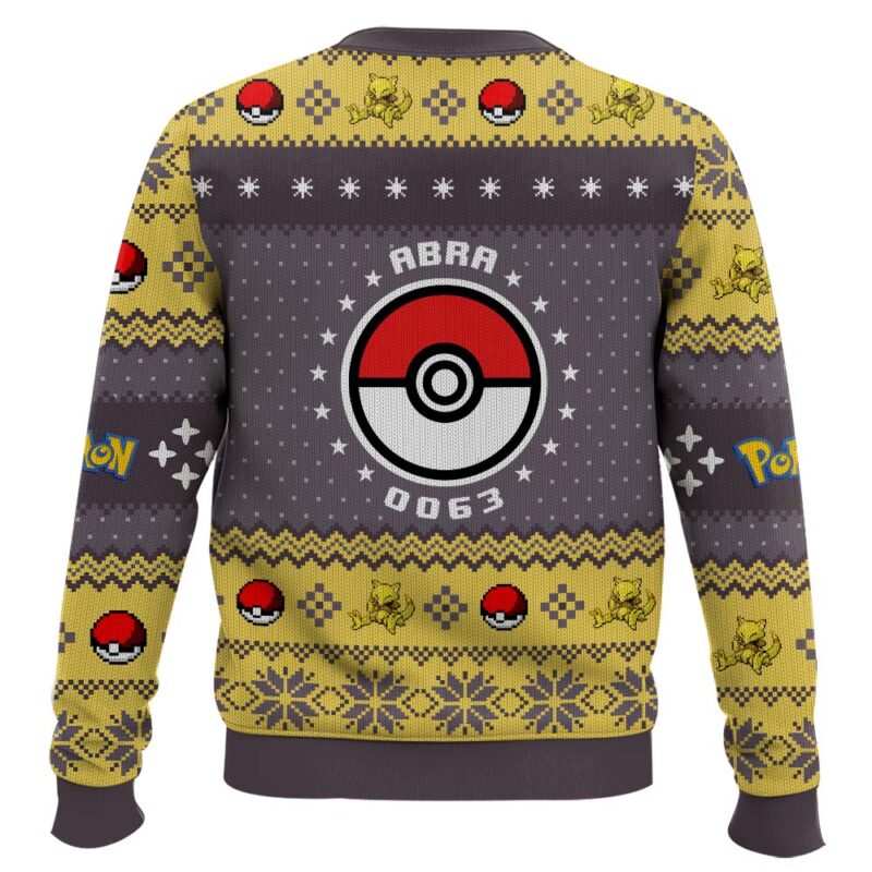 Hooktab Pokemon Gen 1 Abra Ugly Christmas Sweater Hooktab Pokemon Gen 1 Abra Ugly Christmas Sweater