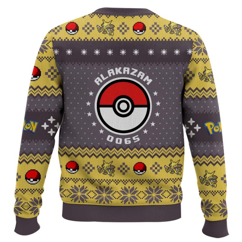 Hooktab Pokemon Gen 1 Alakazam Ugly Christmas Sweater Hooktab Pokemon Gen 1 Alakazam Ugly Christmas Sweater