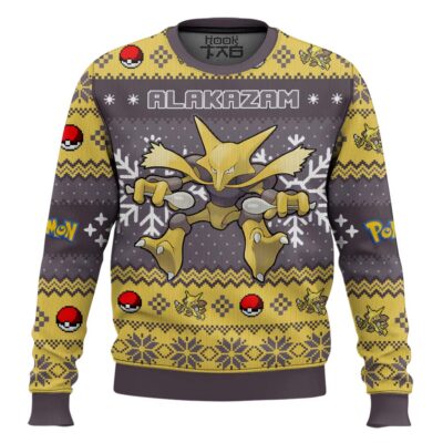 Hooktab Pokemon Gen 1 Alakazam Ugly Christmas Sweater