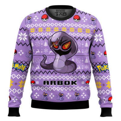 Hooktab Pokemon Gen 1 Arbok Ugly Christmas Sweater