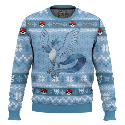 Hooktab Pokemon Gen 1 Articuno Ugly Christmas Sweater