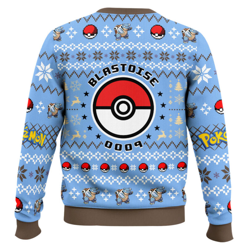 Hooktab Pokemon Gen 1 Blastoise Ugly Christmas Sweater Hooktab Pokemon Gen 1 Blastoise Ugly Christmas Sweater