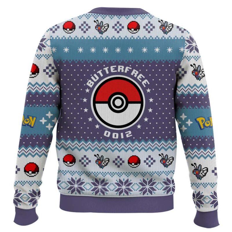 Hooktab Pokemon Gen 1 Butterfree Ugly Christmas Sweater Hooktab Pokemon Gen 1 Butterfree Ugly Christmas Sweater