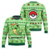 Hooktab Pokemon Gen 1 Caterpie Ugly Christmas Sweater