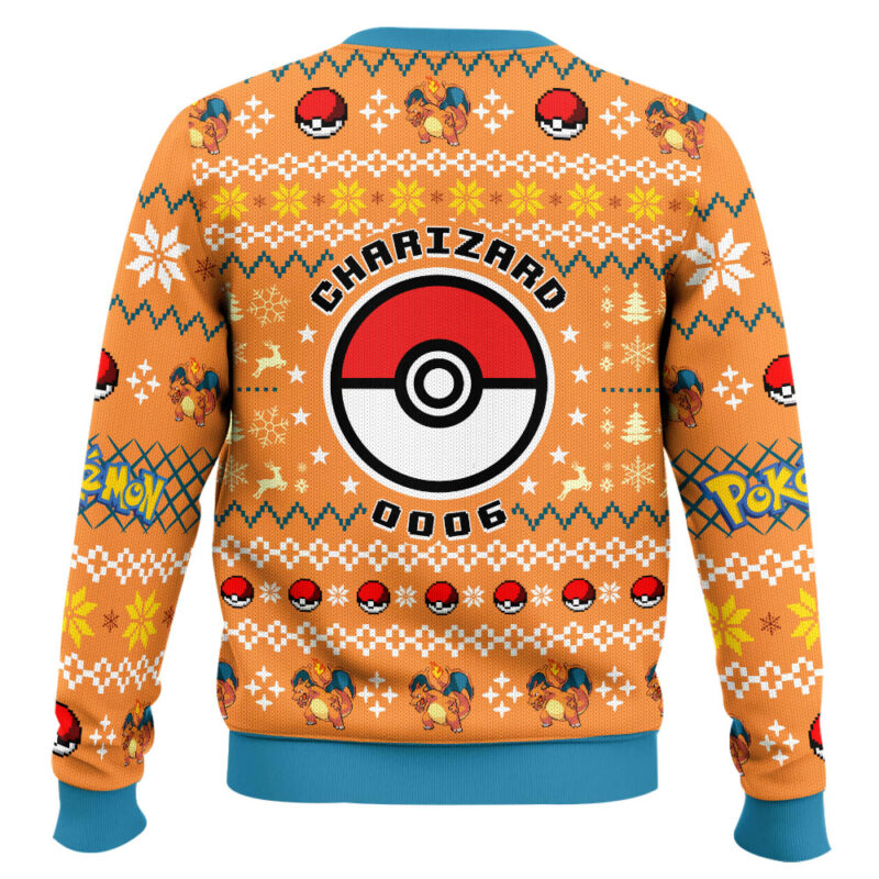 Hooktab Pokemon Gen 1 Charizard Ugly Christmas Sweater Hooktab Pokemon Gen 1 Charizard Ugly Christmas Sweater