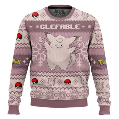 Hooktab Pokemon Gen 1 Clefable Ugly Christmas Sweater