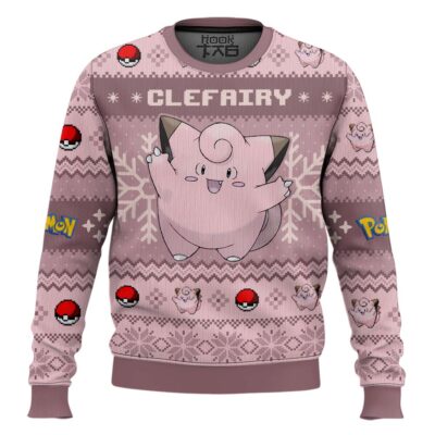 Hooktab Pokemon Gen 1 Clefairy Ugly Christmas Sweater