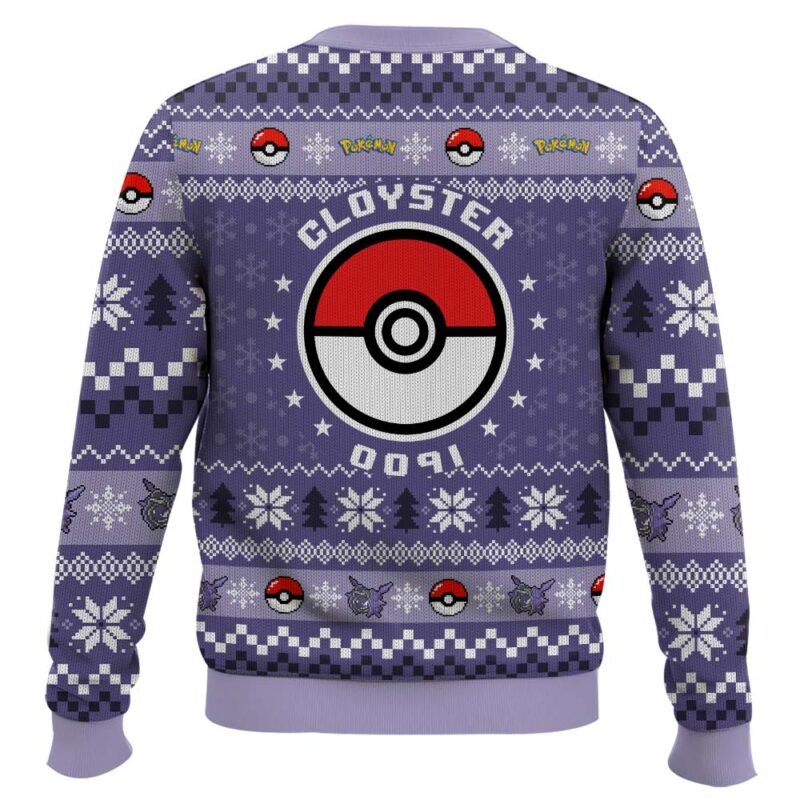 Hooktab Pokemon Gen 1 Cloyster Ugly Christmas Sweater Hooktab Pokemon Gen 1 Cloyster Ugly Christmas Sweater