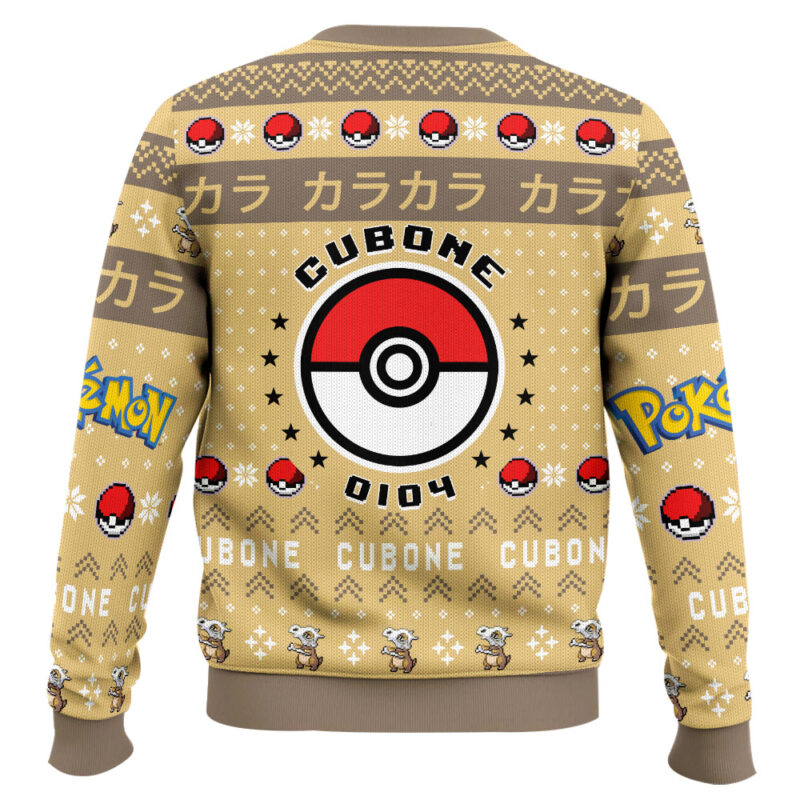 Hooktab Pokemon Gen 1 Cubone Ugly Christmas Sweater Hooktab Pokemon Gen 1 Cubone Ugly Christmas Sweater