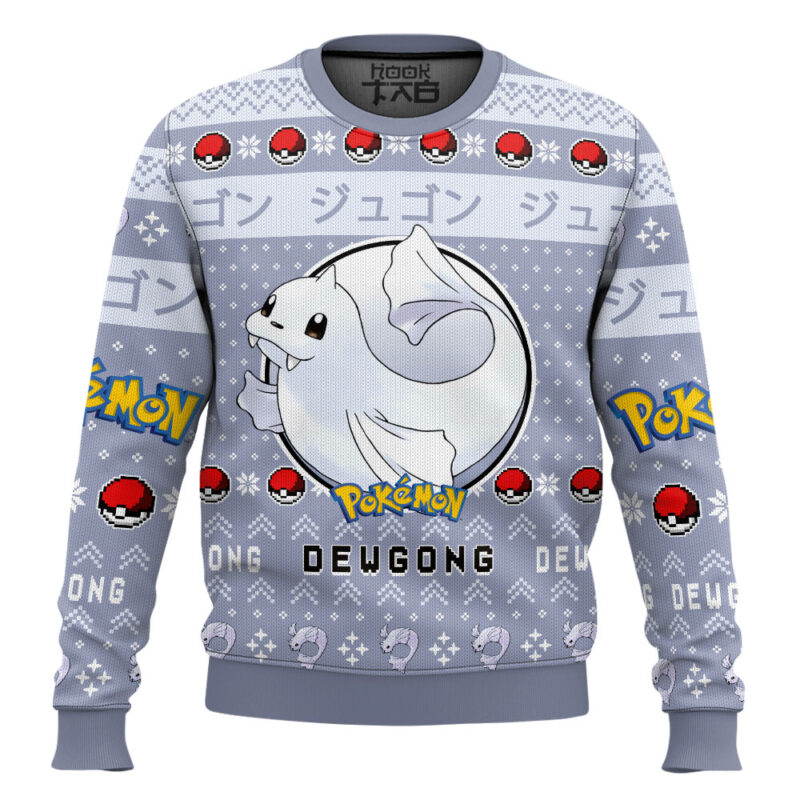 Hooktab Pokemon Gen 1 Dewgong Ugly Christmas Sweater