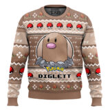 Hooktab Pokemon Gen 1 Diglett Ugly Christmas Sweater