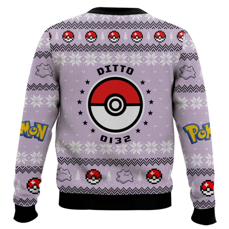 Hooktab Pokemon Gen 1 Ditto Ugly Christmas Sweater Hooktab Pokemon Gen 1 Ditto Ugly Christmas Sweater