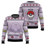 Hooktab Pokemon Gen 1 Ditto Ugly Christmas Sweater