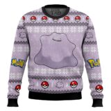 Hooktab Pokemon Gen 1 Ditto Ugly Christmas Sweater
