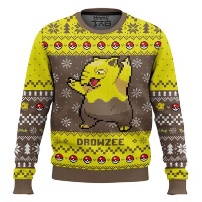 Hooktab Pokemon Gen 1 Drowzee Ugly Christmas Sweater