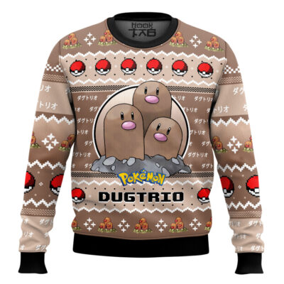 Hooktab Pokemon Gen 1 Dugtrio Ugly Christmas Sweater