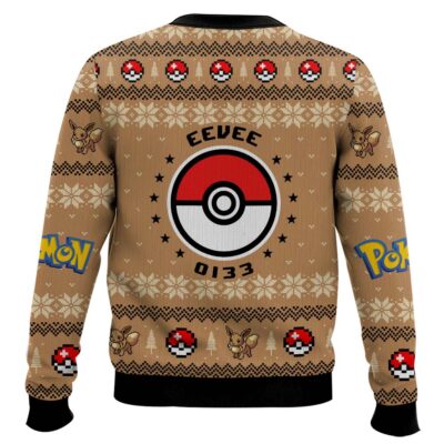 Hooktab Pokemon Gen 1 Eevee Ugly Christmas Sweater