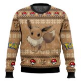 Hooktab Pokemon Gen 1 Eevee Ugly Christmas Sweater