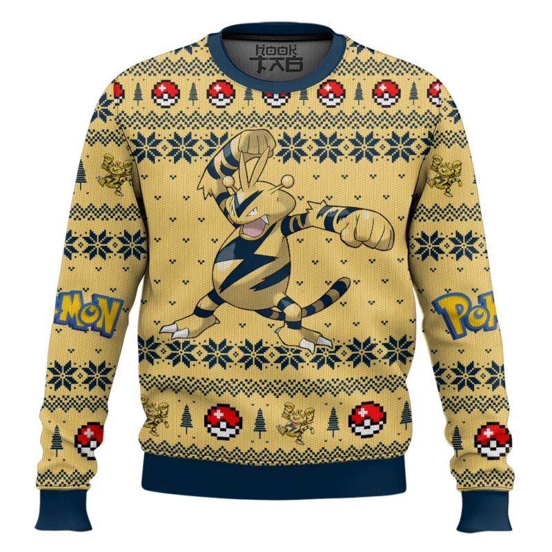 Hooktab Pokemon Gen 1 Electabuzz Ugly Christmas Sweater