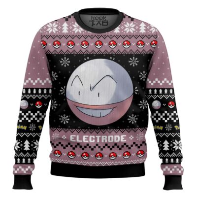 Hooktab Pokemon Gen 1 Electrode Ugly Christmas Sweater