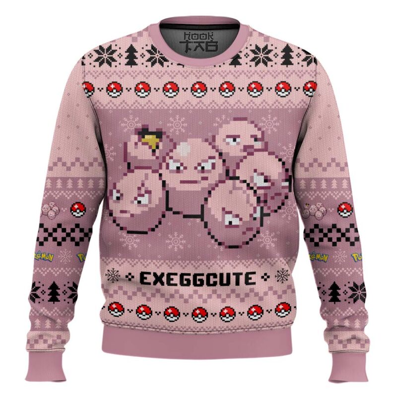 Hooktab Pokemon Gen 1 Exeggcute Ugly Christmas Sweater