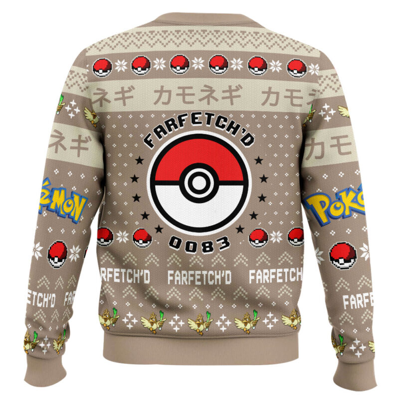 Hooktab Pokemon Gen 1 Farfetch'd Ugly Christmas Sweater Hooktab Pokemon Gen 1 Farfetch'd Ugly Christmas Sweater