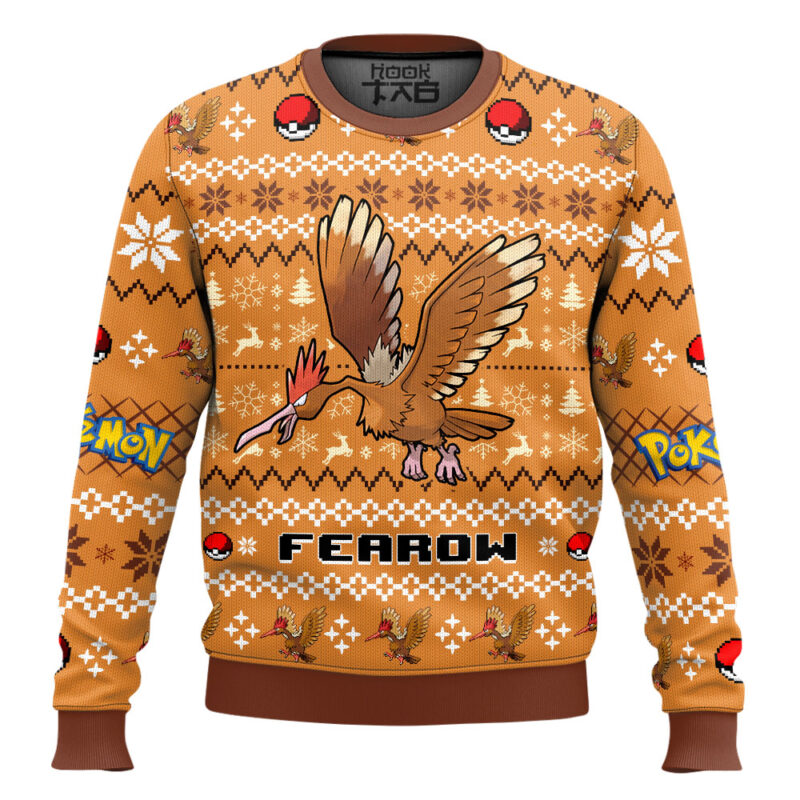 Hooktab Pokemon Gen 1 Fearow Ugly Christmas Sweater Hooktab Pokemon Gen 1 Fearow Ugly Christmas Sweater