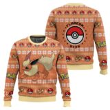 Hooktab Pokemon Gen 1 Flareon Ugly Christmas Sweater