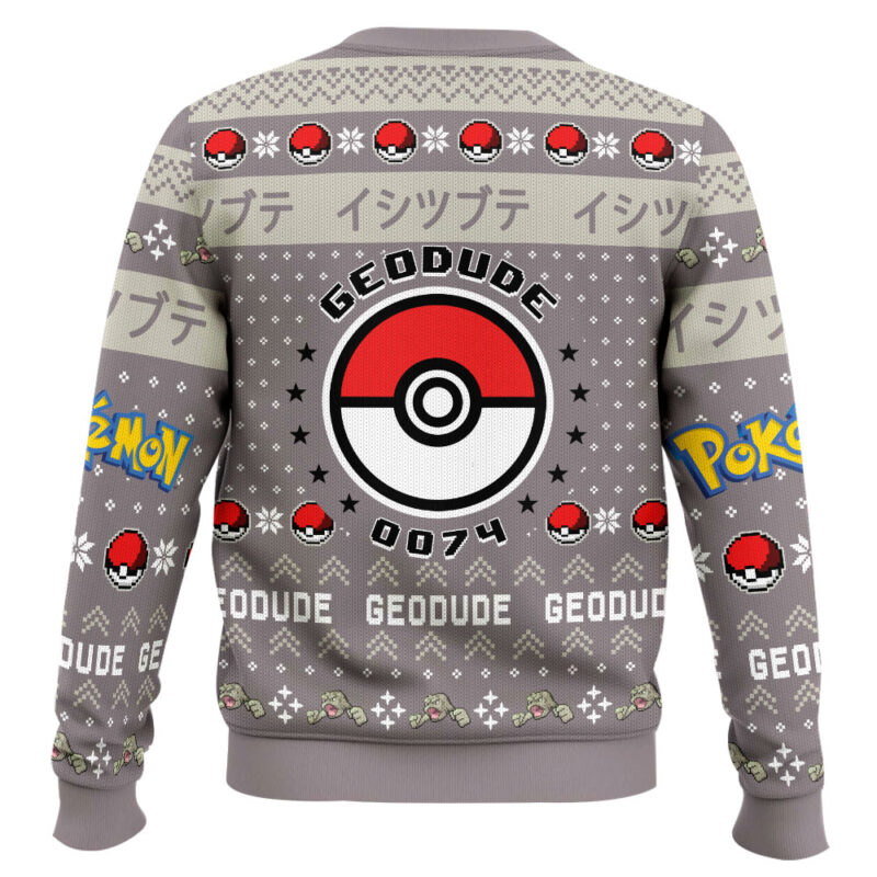 Hooktab Pokemon Gen 1 Geodude Ugly Christmas Sweater Hooktab Pokemon Gen 1 Geodude Ugly Christmas Sweater