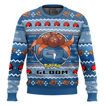 Hooktab Pokemon Gen 1 Gloom Ugly Christmas Sweater