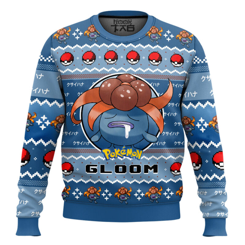 Hooktab Pokemon Gen 1 Gloom Ugly Christmas Sweater