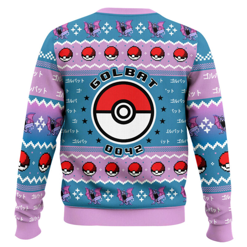 Hooktab Pokemon Gen 1 Golbat Ugly Christmas Sweater Hooktab Pokemon Gen 1 Golbat Ugly Christmas Sweater