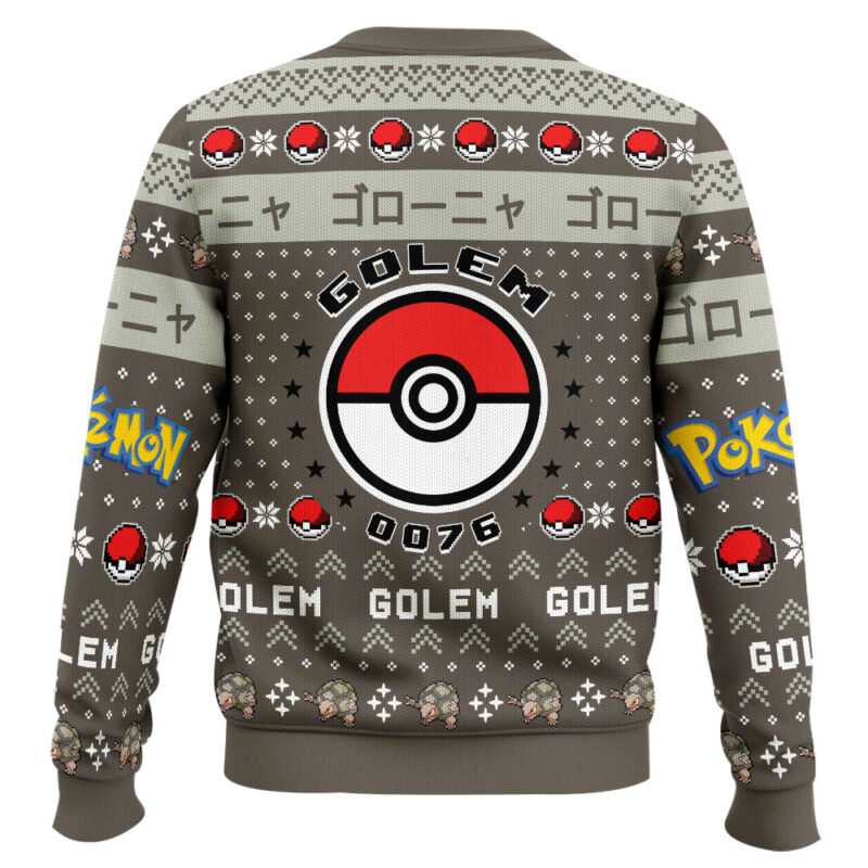 Hooktab Pokemon Gen 1 Golem Ugly Christmas Sweater Hooktab Pokemon Gen 1 Golem Ugly Christmas Sweater