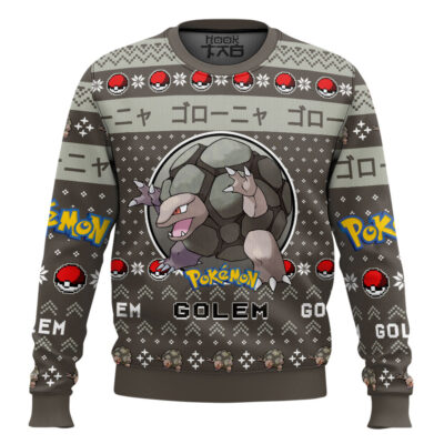 Hooktab Pokemon Gen 1 Golem Ugly Christmas Sweater