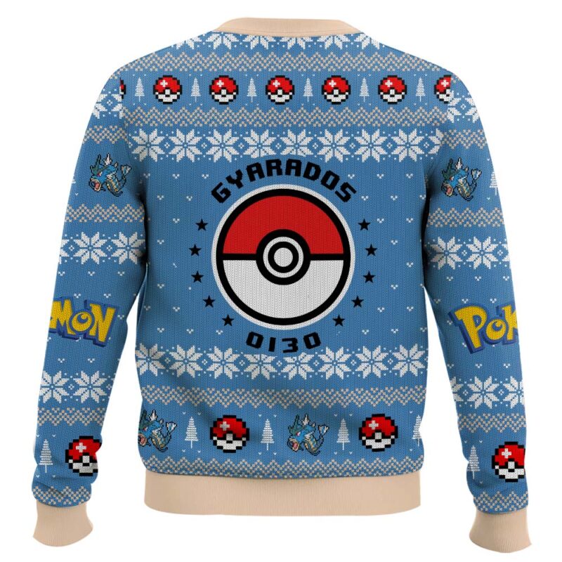 Hooktab Pokemon Gen 1 Gyarados Ugly Christmas Sweater Hooktab Pokemon Gen 1 Gyarados Ugly Christmas Sweater