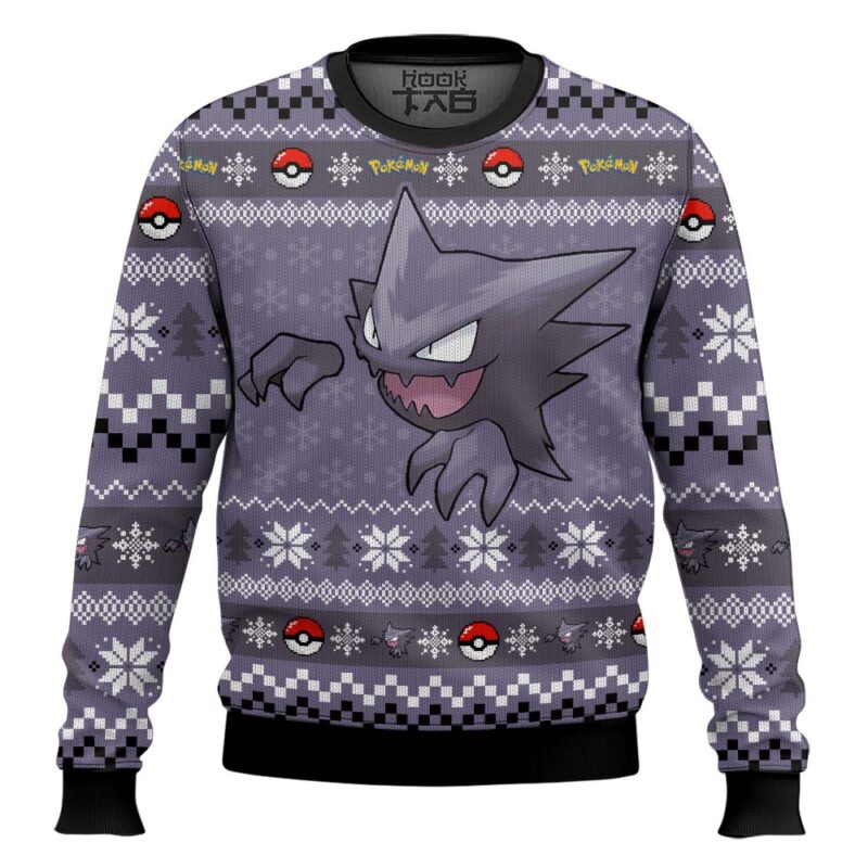 Hooktab Pokemon Gen 1 Haunter Ugly Christmas Sweater