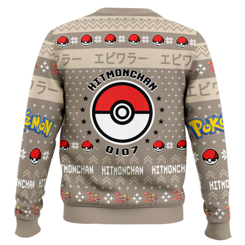 Hooktab Pokemon Gen 1 Hitmonchan Ugly Christmas Sweater Hooktab Pokemon Gen 1 Hitmonchan Ugly Christmas Sweater