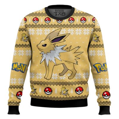 Hooktab Pokemon Gen 1 Jolteon Ugly Christmas Sweater