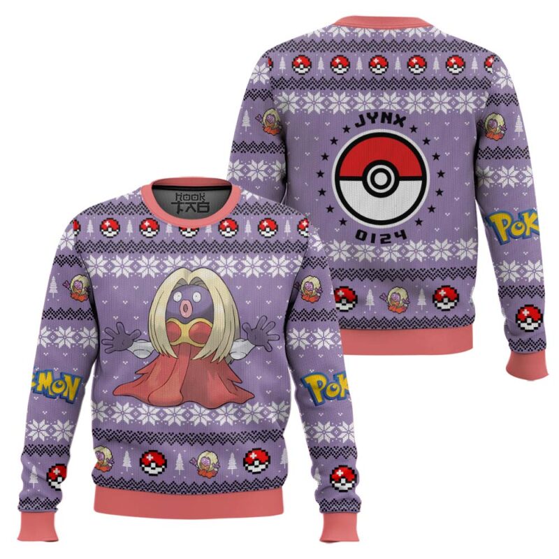 Hooktab Pokemon Gen 1 Jynx Ugly Christmas Sweater Hooktab Pokemon Gen 1 Jynx Ugly Christmas Sweater