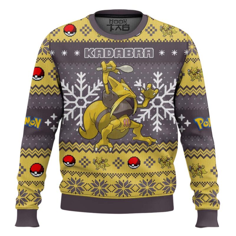 Hooktab Pokemon Gen 1 Kadabra Ugly Christmas Sweater
